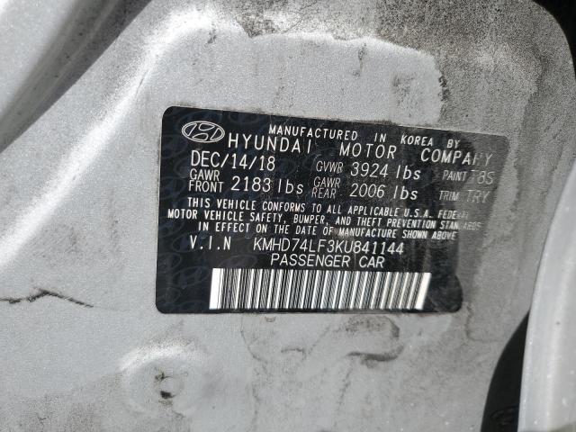 2019 HYUNDAI ELANTRA SE - KMHD74LF3KU841144