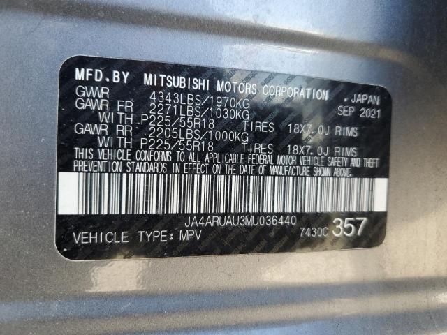 2021 MITSUBISHI OUTLANDER JA4ARUAU3MU036440