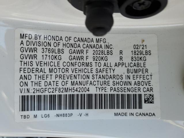 2021 HONDA CIVIC SPOR - 2HGFC2F82MH542004