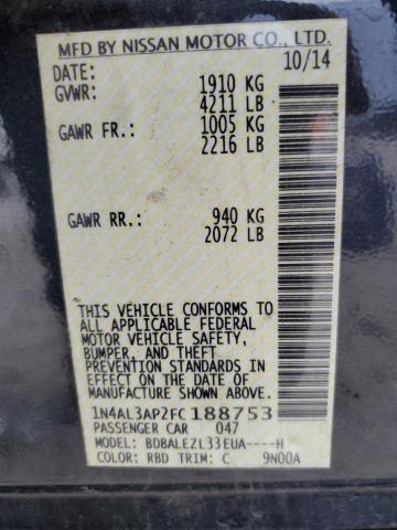 2015 NISSAN ALTIMA 2.5 - 1N4AL3AP2FC188753
