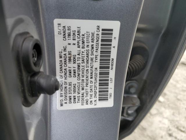 2018 HONDA CIVIC EX - 2HGFC2F75JH532134