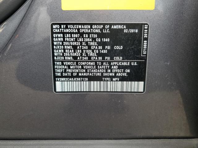 2018 VOLKSWAGEN ATLAS SEL - 1V2NR2CA0JC557128