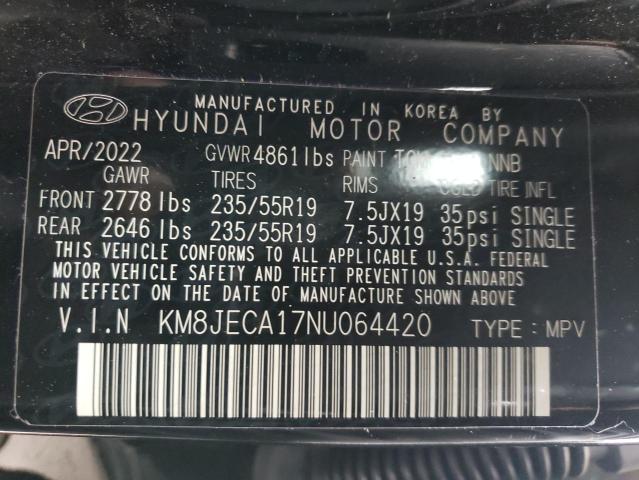 2022 HYUNDAI TUCSON LIM - KM8JECA17NU064420