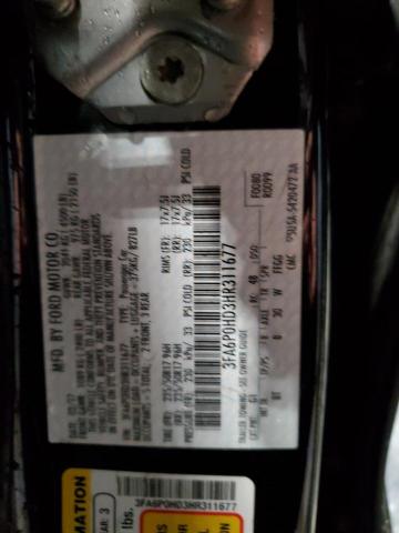 2017 FORD FUSION SE - 3FA6P0HD3HR311677