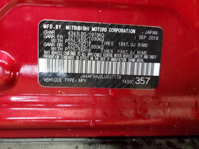 2020 MITSUBISHI OUTLANDER - JA4AP3AU0LU007170