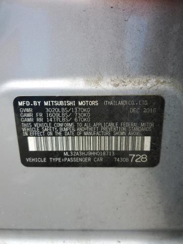 2017 MITSUBISHI MIRAGE ES - ML32A3HJ9HH018713