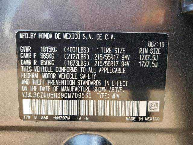 2016 HONDA HR-V LX - 3CZRU5H39GM709535