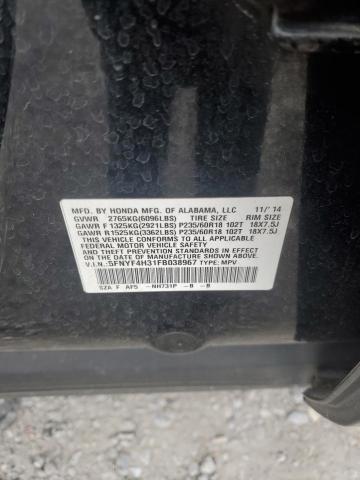 2015 HONDA PILOT SE 5FNYF4H31FB038967