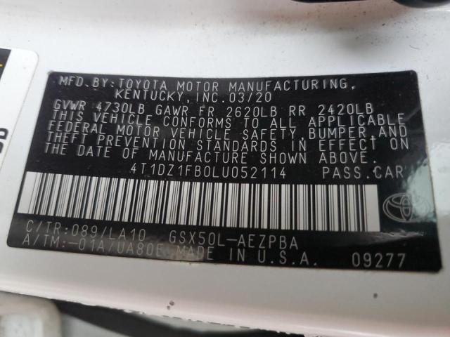 2020 TOYOTA AVALON LIM 4T1DZ1FB0LU052114