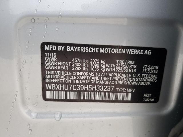 2017 BMW X1 SDRIVE2 - WBXHU7C39H5H33237