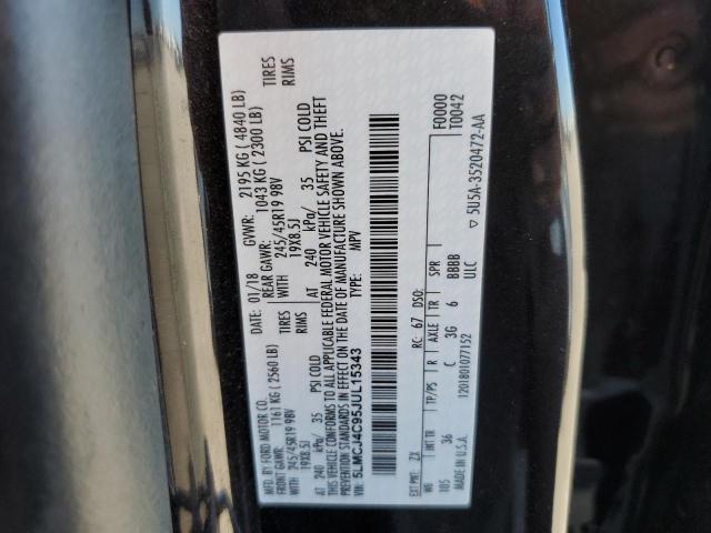 2018 LINCOLN MKC BLACK 5LMCJ4C95JUL15343