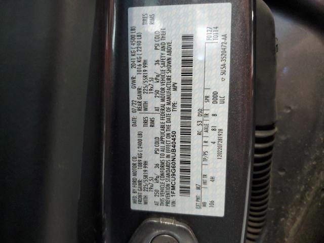 2022 FORD ESCAPE SE - 1FMCU9G60NUB40450