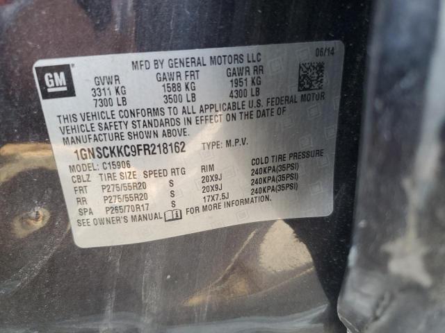 2015 CHEVROLET SUBURBAN C - 1GNSCKKC9FR218162