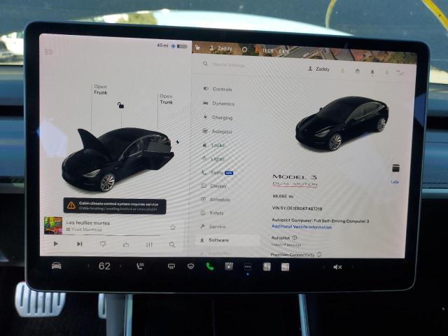 2019 TESLA MODEL 3 - 5YJ3E1EB0KF487218