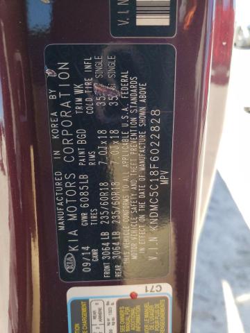 2015 KIA SEDONA EX KNDMC5C18F6022828