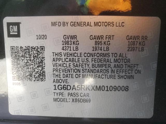 2021 CADILLAC CT4 LUXURY - 1G6DA5RKXM0109008