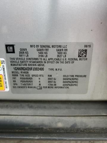 2015 CHEVROLET TRAVERSE L - 1GNKRGKD9FJ382496