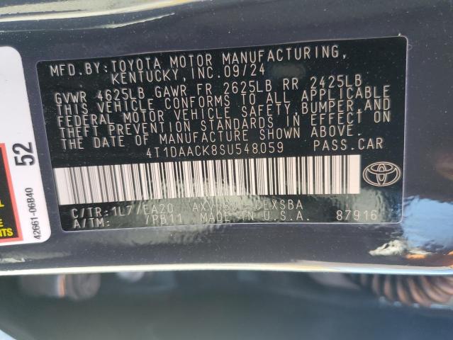 4T1DAACK8SU548059 2025 TOYOTA CAMRY