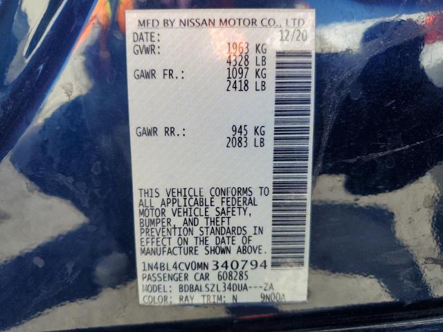 2021 NISSAN ALTIMA SR - 1N4BL4CV0MN340794