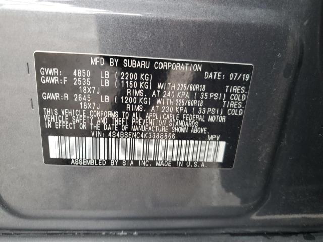 2019 SUBARU OUTBACK 3. - 4S4BSENC4K3388866