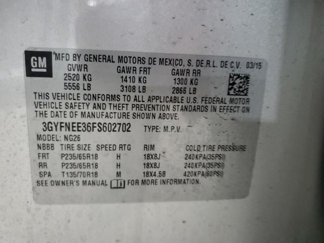 2015 CADILLAC SRX LUXURY - 3GYFNEE36FS602702
