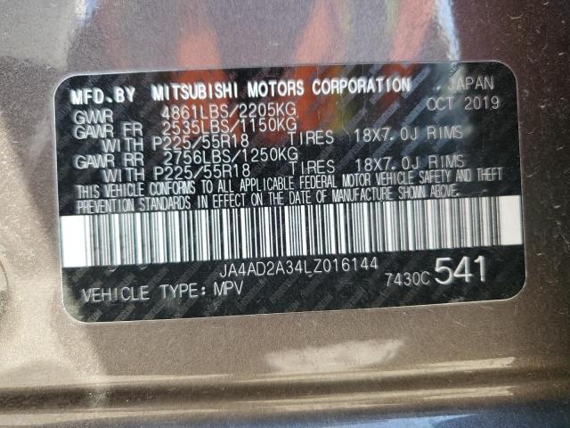 2020 MITSUBISHI OUTLANDER JA4AD2A34LZ016144