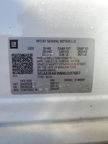 2021 BUICK ENCLAVE PR - 5GAERAKW6MJ107607