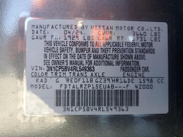 2024 NISSAN KICKS S - 3N1CP5BV4RL549363