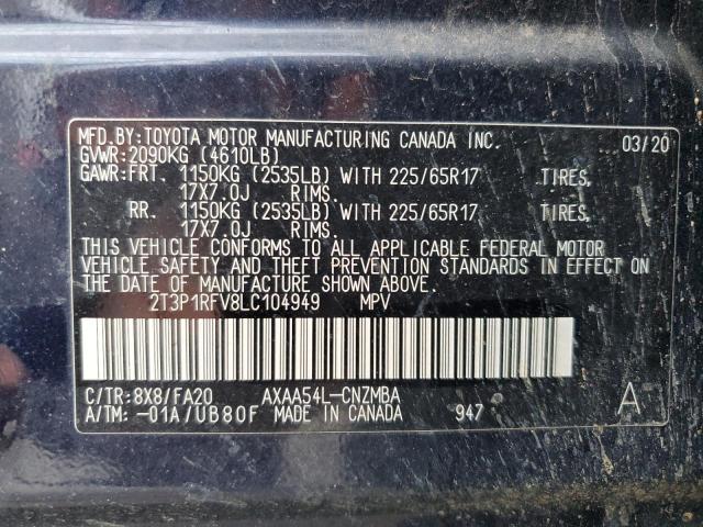 2020 TOYOTA RAV4 XLE - 2T3P1RFV8LC104949