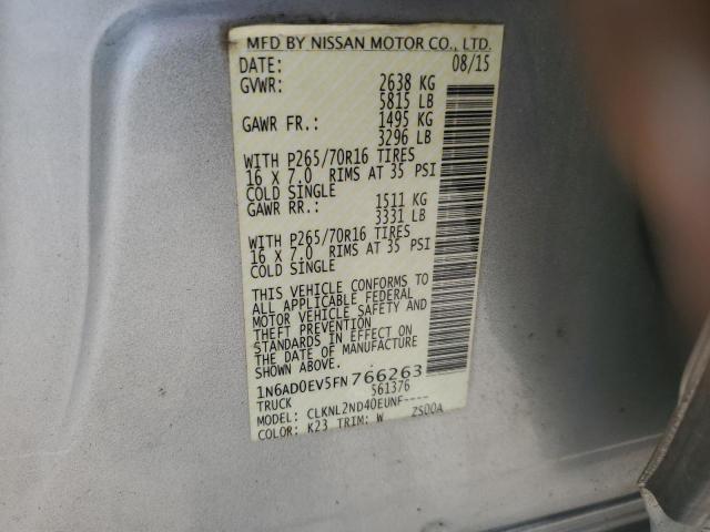 2015 NISSAN FRONTIER S - 1N6AD0EV5FN766263