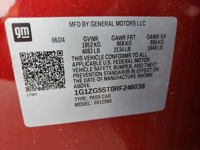 2024 CHEVROLET MALIBU RS - 1G1ZG5ST0RF246038