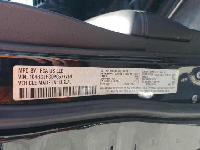 2023 DODGE DURANGO PU 1C4RDJFG0PC577769