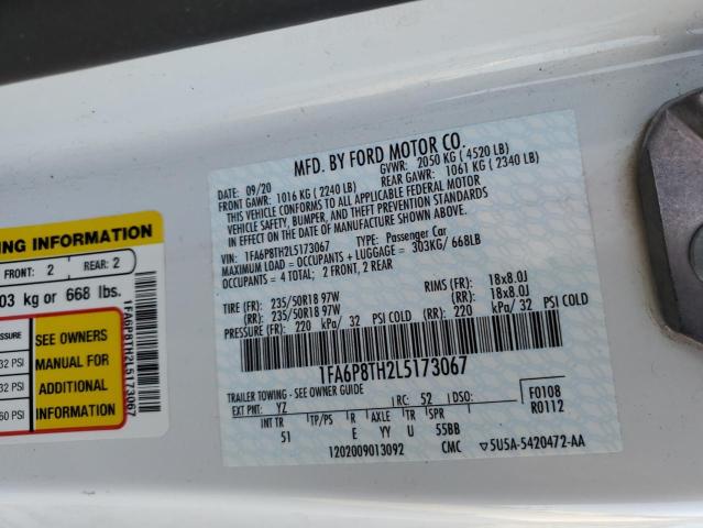 2020 FORD MUSTANG - 1FA6P8TH2L5173067