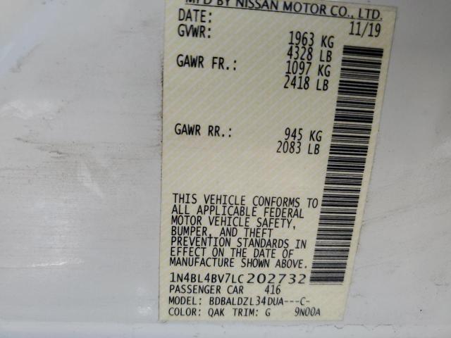 2020 NISSAN ALTIMA S - 1N4BL4BV7LC202732