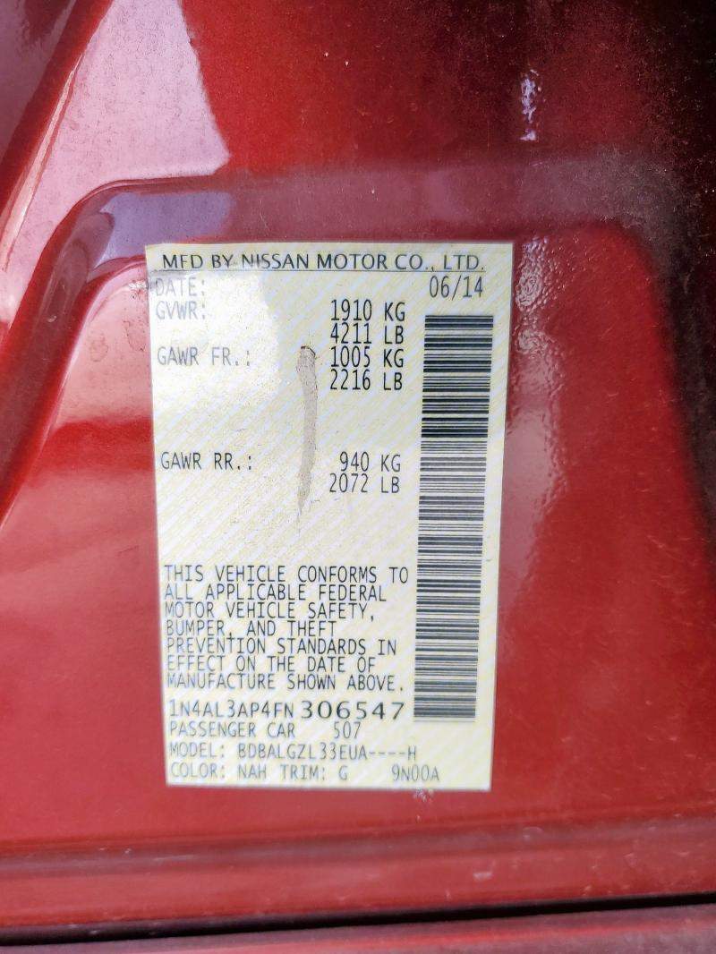 2015 NISSAN ALTIMA 2.5 - 1N4AL3AP4FN306547