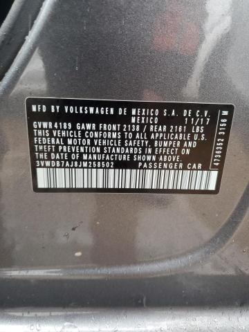2018 VOLKSWAGEN JETTA SE - 3VWDB7AJ8JM258502