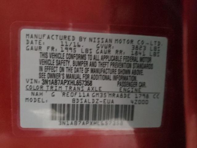 2017 NISSAN SENTRA S - 3N1AB7APXHL657358