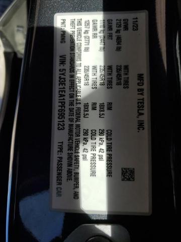 2023 TESLA MODEL 3 - 5YJ3E1EA1PF695123