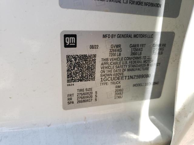 1GCUDEET1NZ599080 2022 CHEVROLET ALL Models