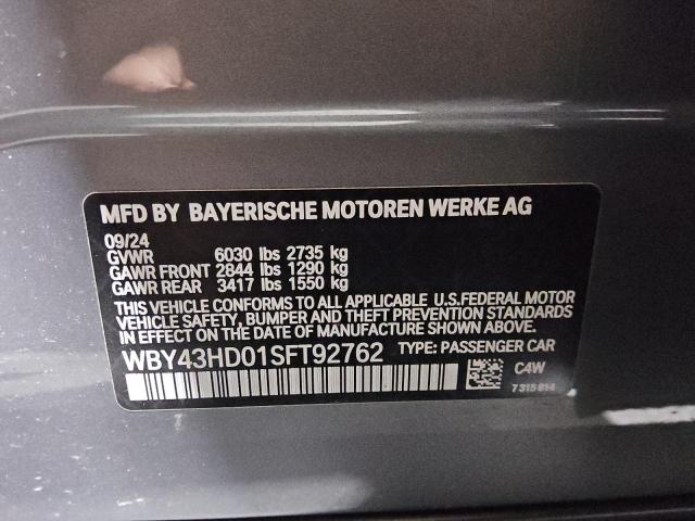 2025 BMW I4 XDRIVE WBY43HD01SFT92762