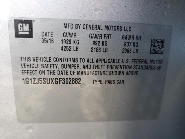 2016 CHEVROLET MALIBU HYB - 1G1ZJ5SUXGF302882
