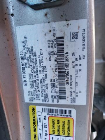 2017 FORD FUSION S - 3FA6P0G71HR108976