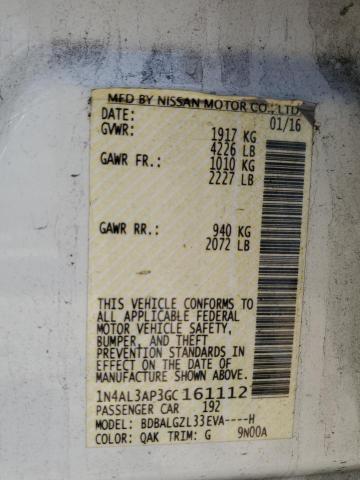 2016 NISSAN ALTIMA 2.5 - 1N4AL3AP3GC161112
