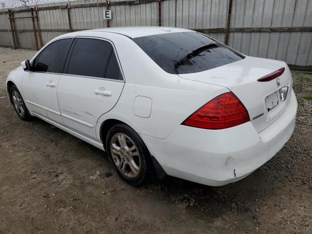 HONDA ACCORD EX 2007 white sedan 4d gas 1HGCM56827A168045 photo #3