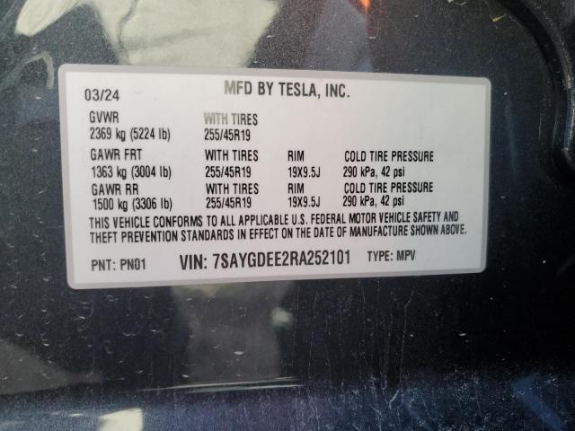 2024 TESLA MODEL Y - 7SAYGDEE2RA252101