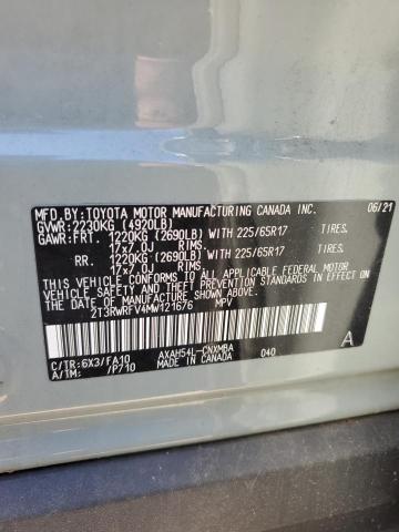 2021 TOYOTA RAV4 XLE - 2T3RWRFV4MW121676
