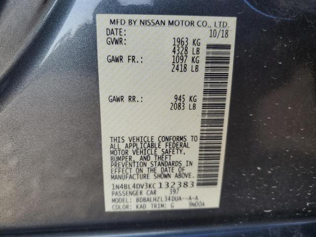 2019 NISSAN ALTIMA SV - 1N4BL4DV3KC132383