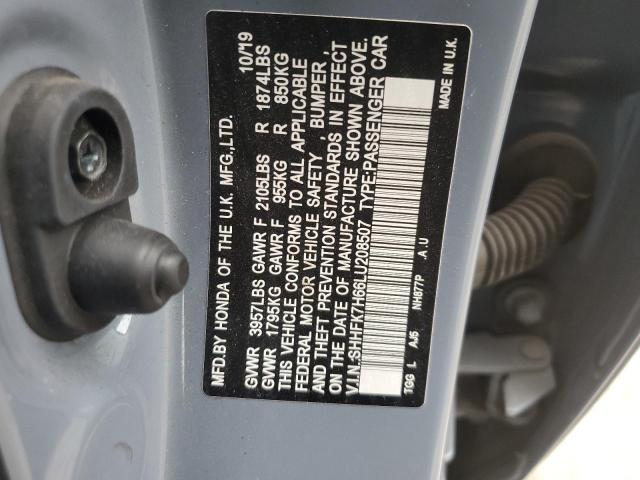 2020 HONDA CIVIC EX - SHHFK7H66LU208507