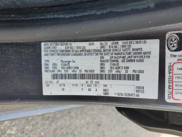 2015 FORD FIESTA 3FADP4EJ6FM105319
