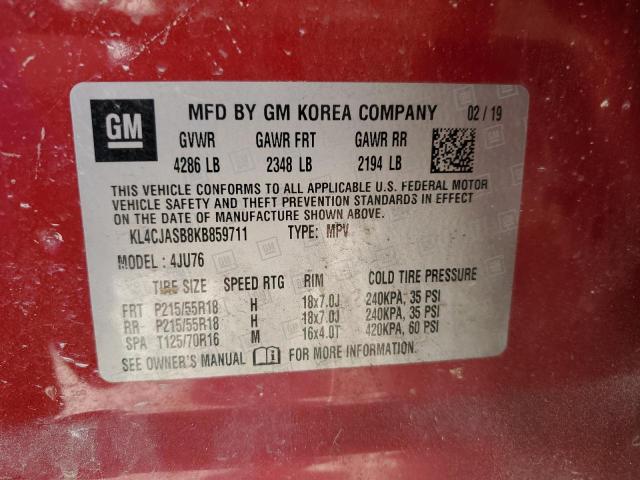 2019 BUICK ENCORE PRE - KL4CJASB8KB859711